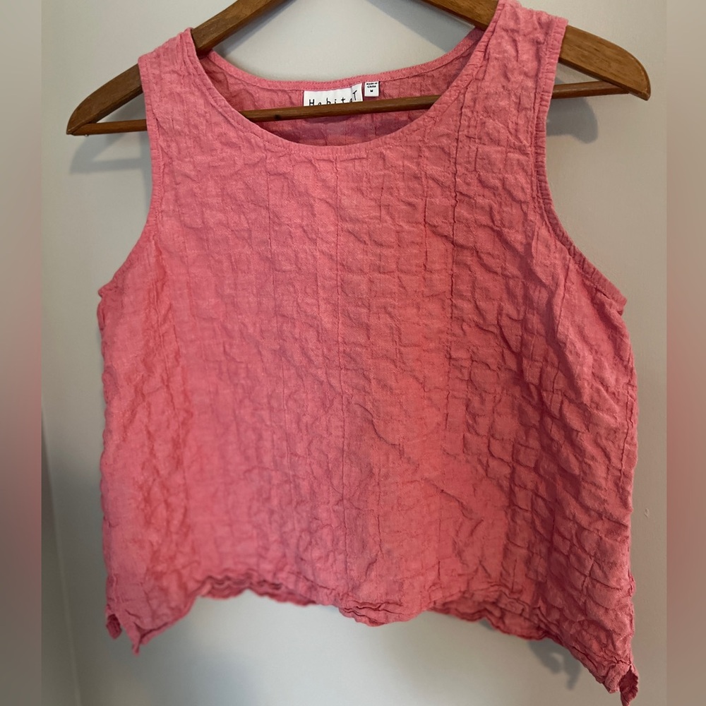 Habitat Cotton Blend Pink Sleeveless Top M